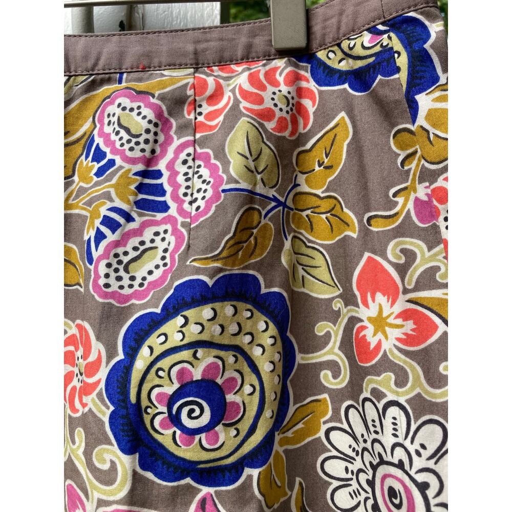 Boden - A Line Party/Intricate Vibrant Floral & Paisley Knee Length Skirt  - 4 - Picture 6 of 8